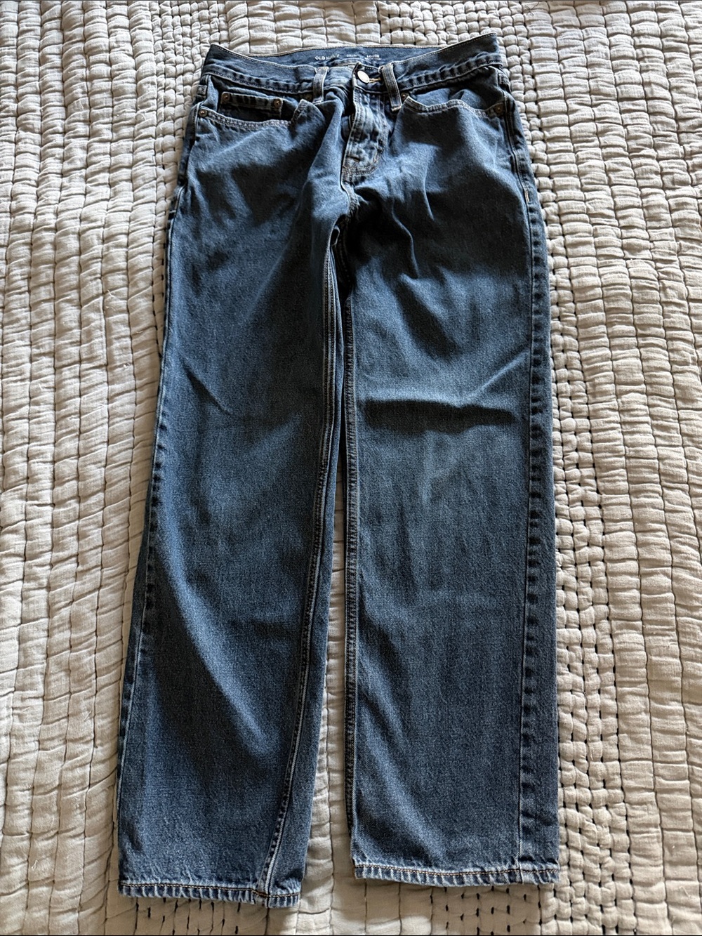 Old Navy Men's Dark Blue Straight loose Jeans